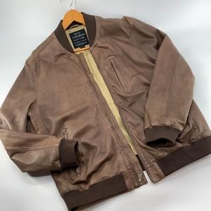Lucky Brand Brown Leather Jacket XL